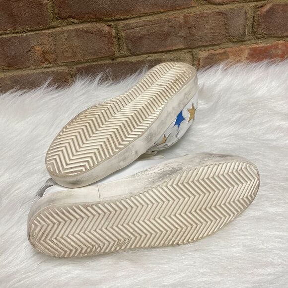 Zadig & Voltaire White Leather Multi Star Sneaker Size 38 - Picture 6 of 9